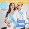 2 Pack Blue Baby Shower Sash Mom to Be Sash Baby Shower Mommy And Daddy To Be Badge Decorations Gender Reveal Props